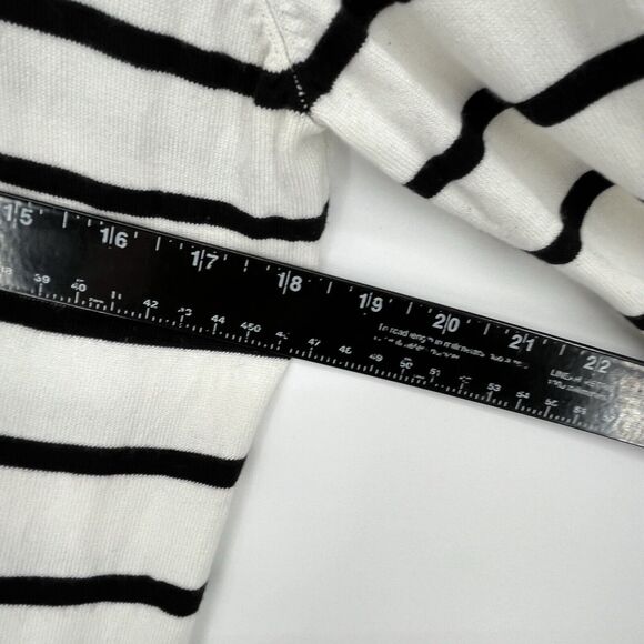 Calvin Klein Turtleneck Lightweight Sweater Medium Striped Peach Pink Colorblock - Picture 5 of 7